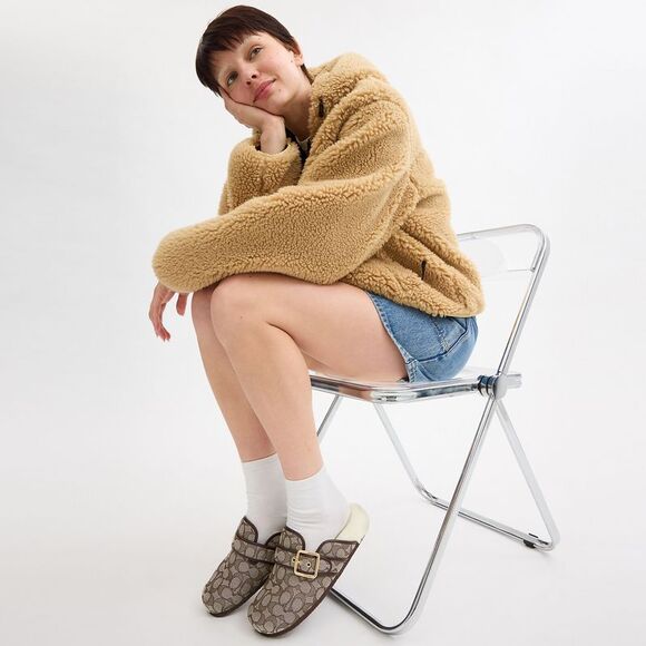 NWT Coach Outlet Ashton Clog In Signature Jacquard - Picture 5 of 6